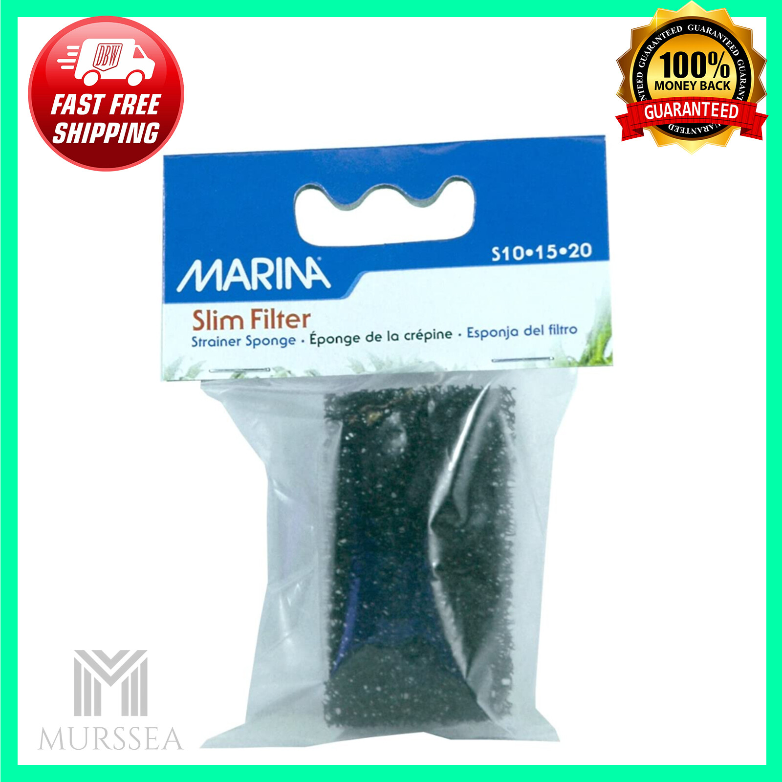 Marina Slim Filter Power Filter Replacement Intake Strainer 