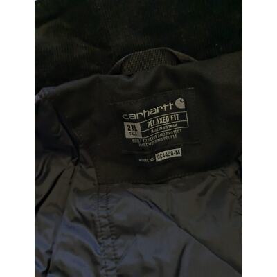 Pre-owned Carhartt Mens Full Swing Relaxed Fit Quick Duck Coat-black-2xl Tall Us-nwt-c223