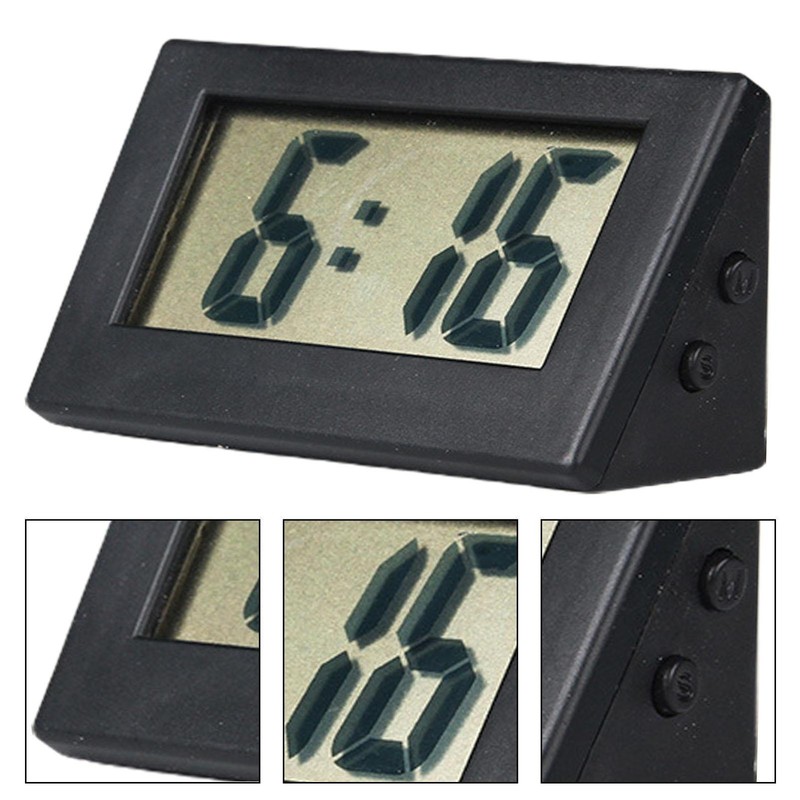 1* Desktop Small Electronic Watch - Desktop mini LCD silent time display clock