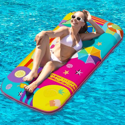 Fabric Covered Pool Float for Adults Pool Mattress Float Oversized Pool Float