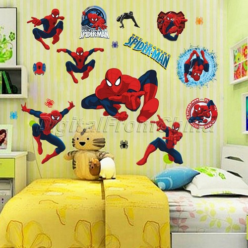 Spiderman Boy Kids Bedroom Home Decor Wall Stickers Nursery