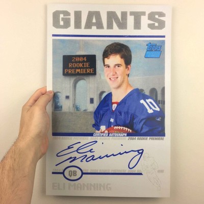 Eli Manning Rookie Auto 2004 Topps Poster