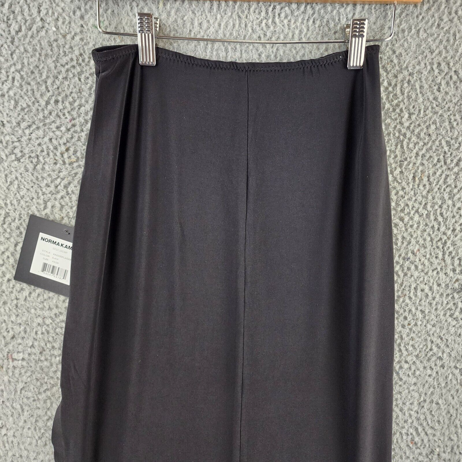 Norma Kamali High-Waist Side Slit Long Skirt Women's XS/29 Black Pull On Style~ - Picture 3 of 12