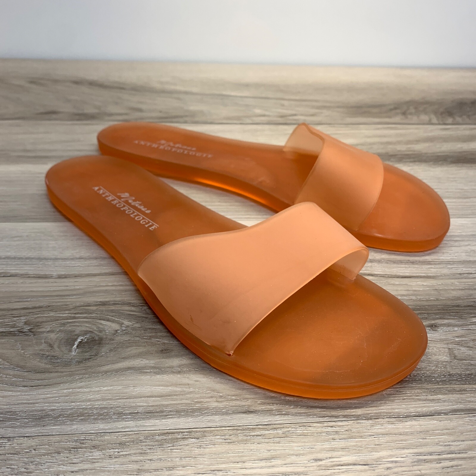 Anthropologie Matisse Sandal Womens 9 Orange Jelly Slide