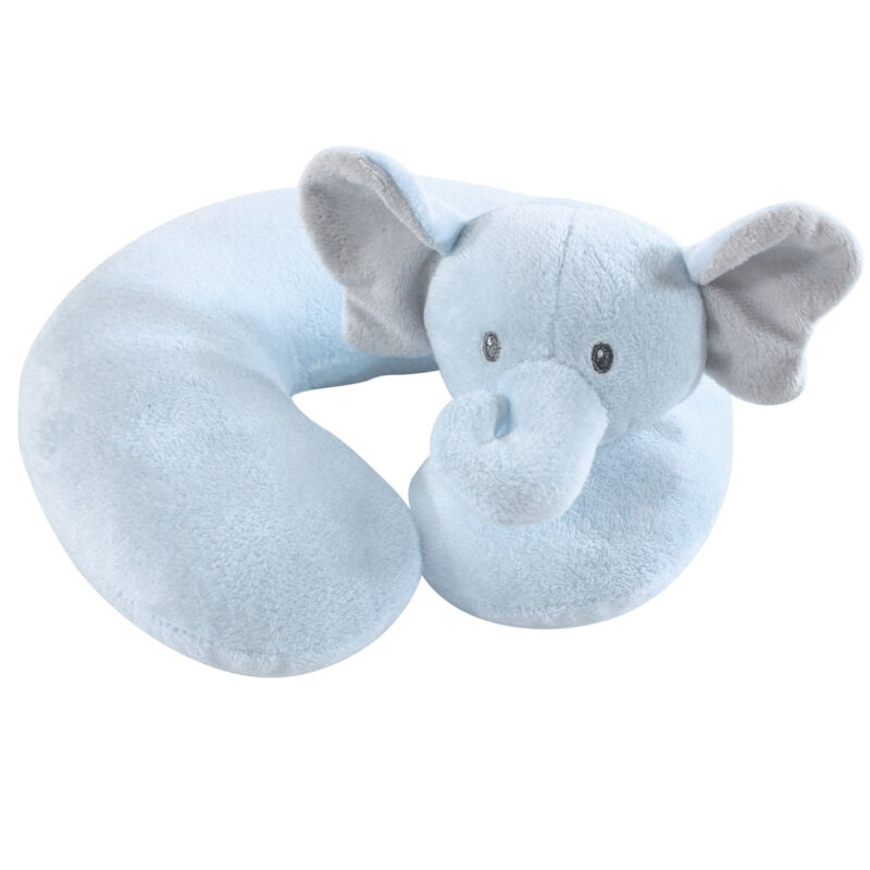 Hudson Baby Infant and Toddler Boy Neck Pillow, Boy Elephant, One Size