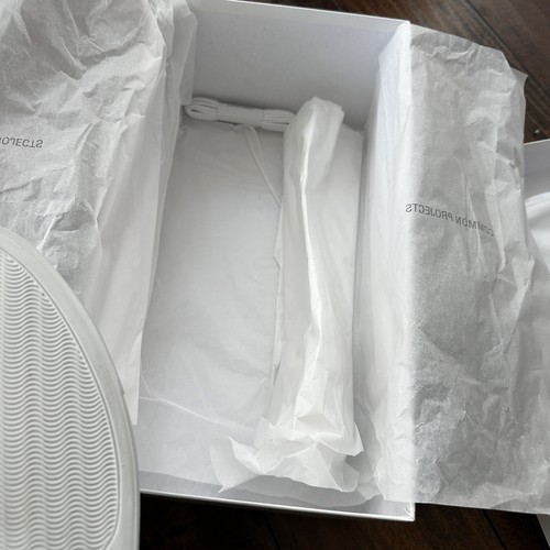Pre-owned Common Projects Men's White Achilles 40 Low-top Sneakers Shoes 100% Authentic