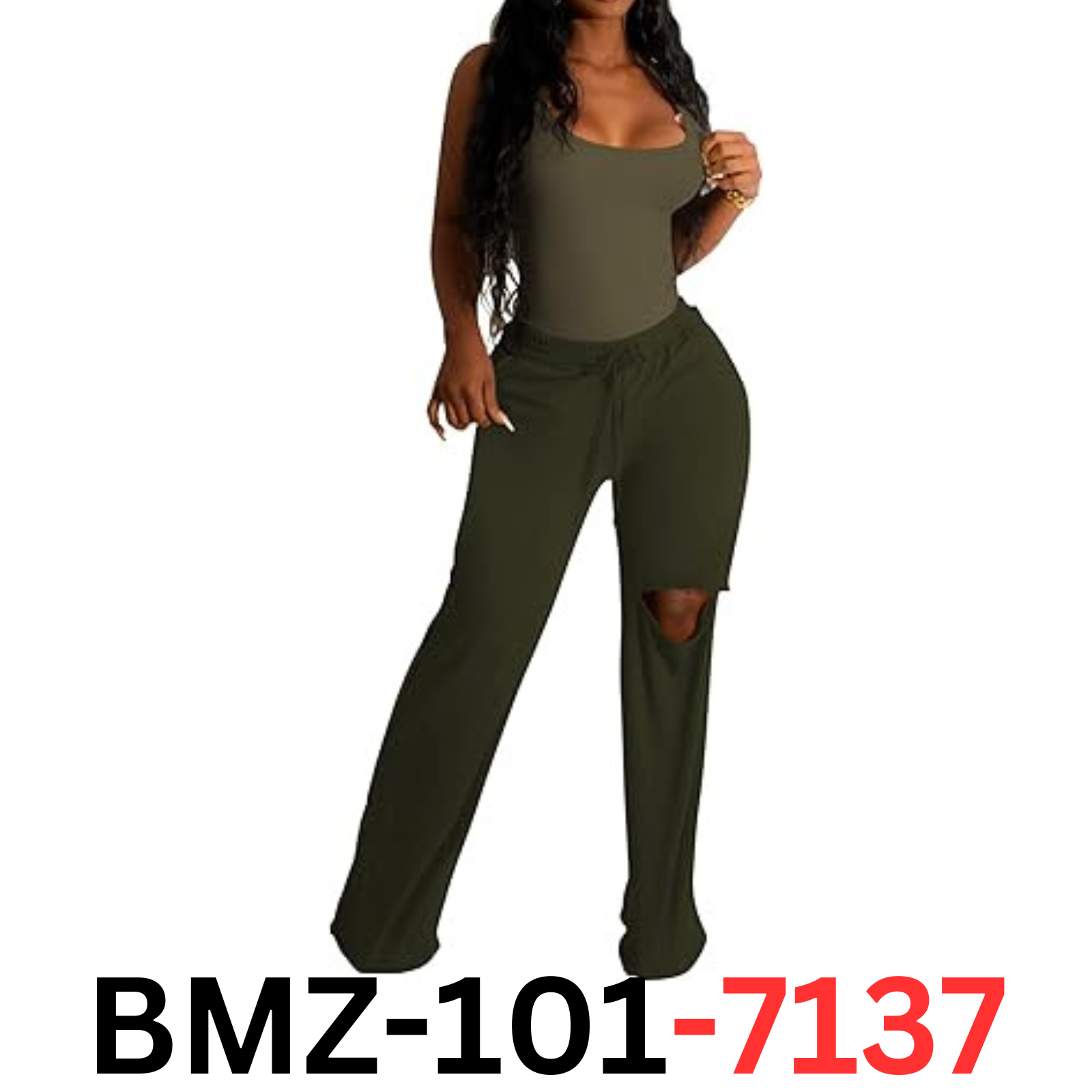 Nimsruc Two Piece Outfit For Women Casual Sleeveless Sweat Suits Comfy Jogger XL