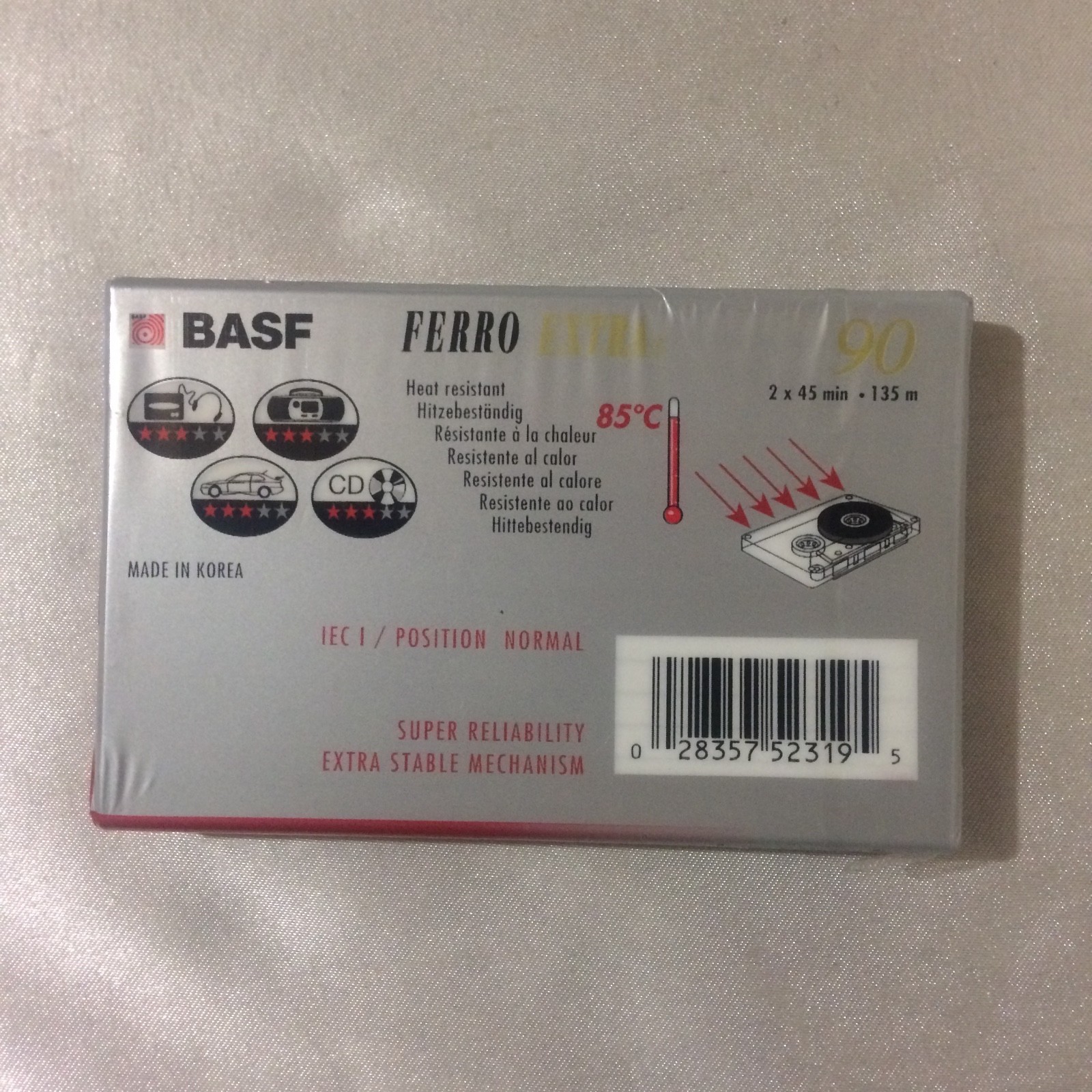 BASF Ferro Extra I 90 Blank Audio Cassette Tape NEW! Sealed!
