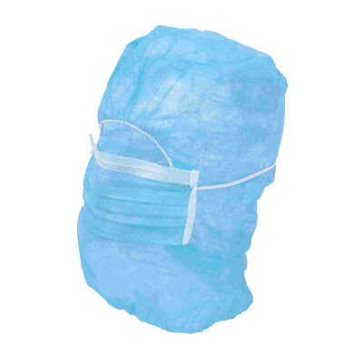 1000 Stück Astrohaube Haarnetz haarschutz Vlieshaube Einmalhaube OP Cap blau