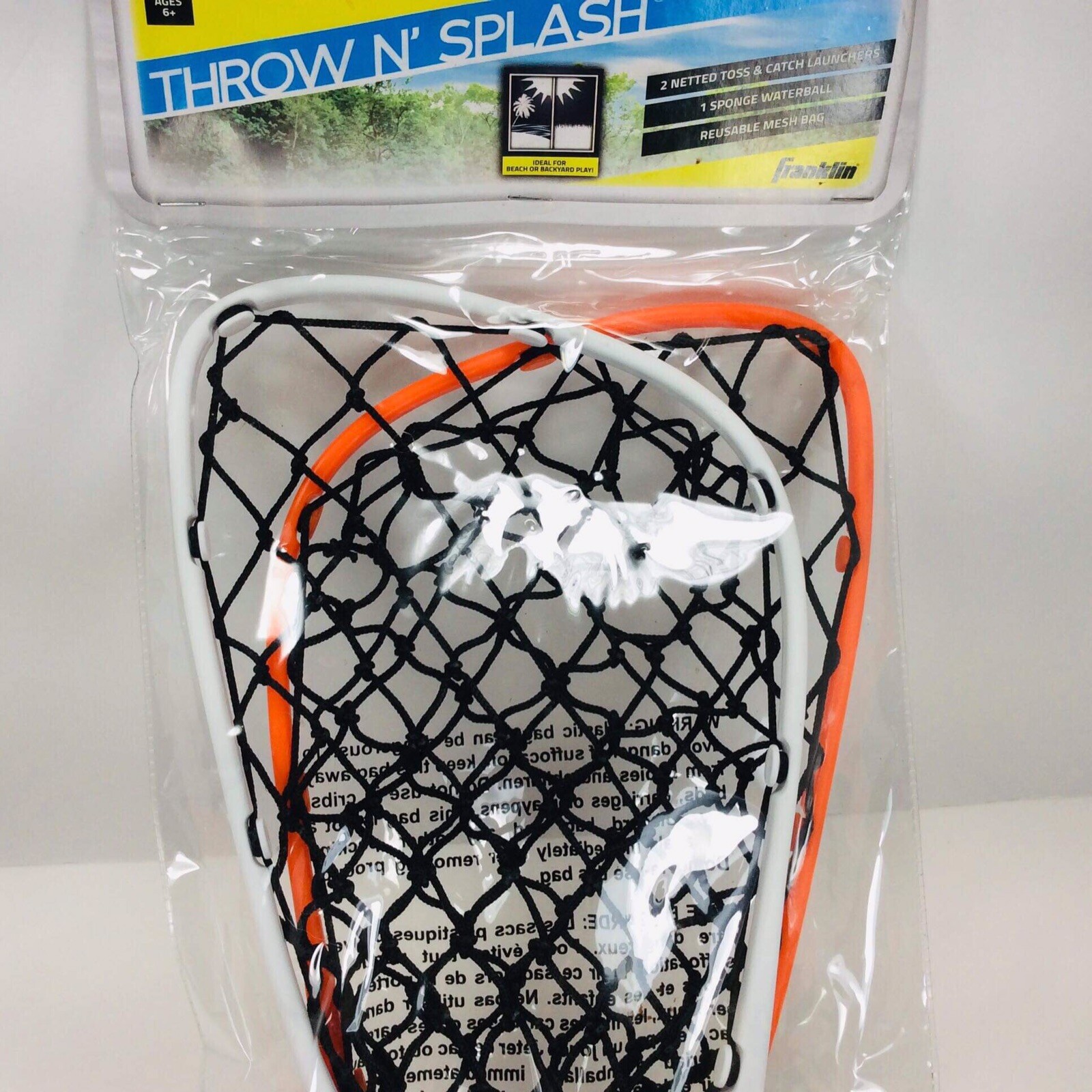 Franklin Sports Throw N' Splash Set ball 2 launch/catch racket beach pool sealed