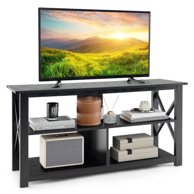 Entertainment Center For Tv's Up To 55"w/open Shelves