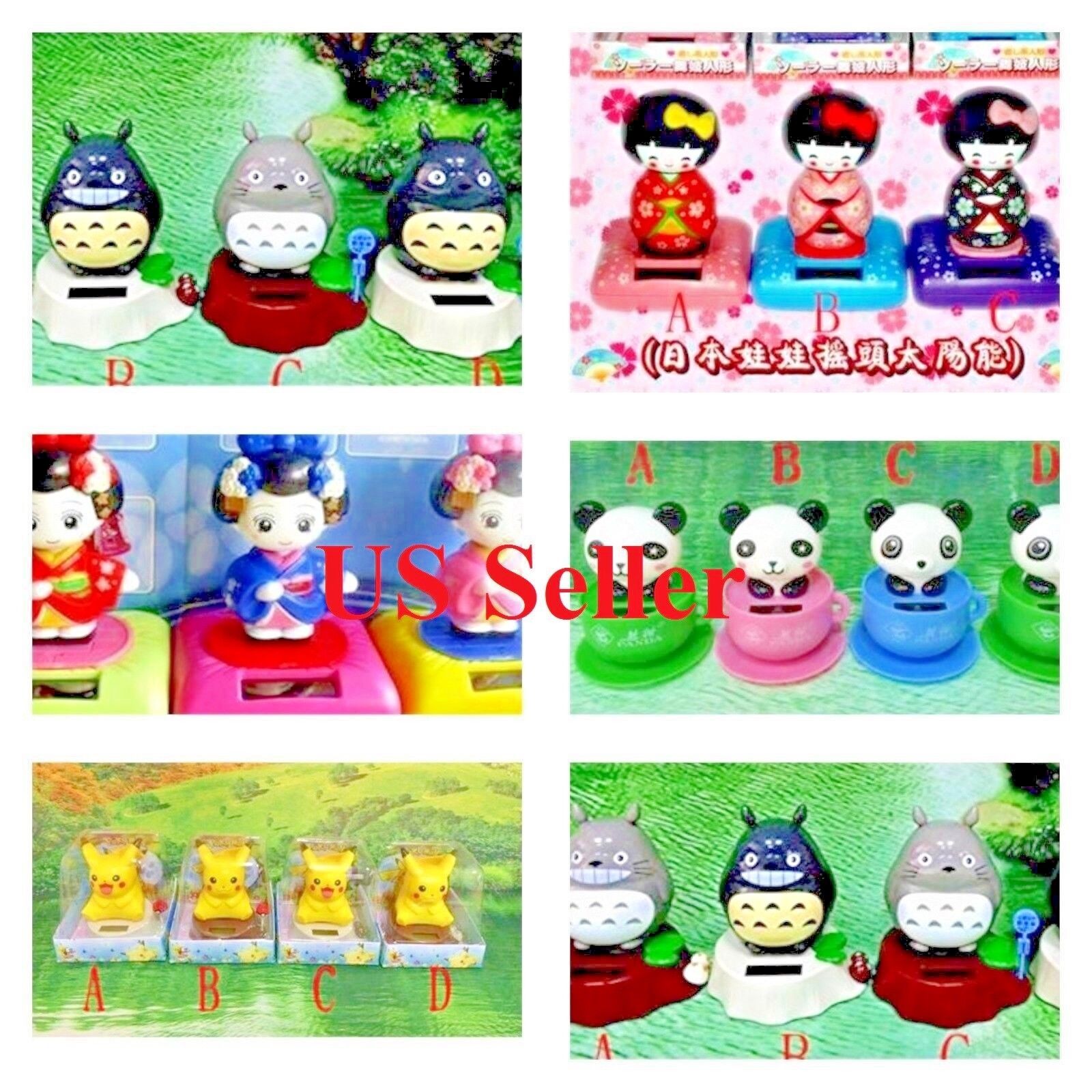 Solar Dancer Anime Car Decor Totoro Kitty Pikachu Kokeshi Stitch Panda SanX