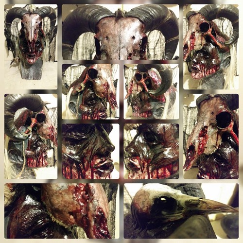 Shaman Mask Medicine Man Tribal Real Ram Skull Halloween Collector Original Rare