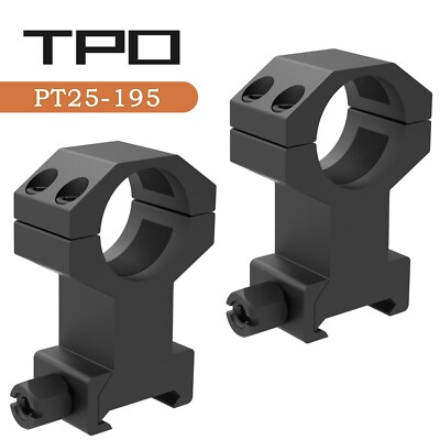 TPO 1'' Inch Extra High Heavy Duty Rifle Scope Rings, Fits Weaver Picatinny Rail