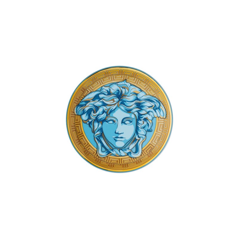 Versace Rosenthal - Assiette Plate 17cm Medusa Amplified Bleu Coin Versace