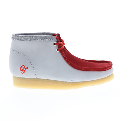 

Ботинки Clarks Wallabee VCY 26165076 Мужские красные замшевые ботинки Chukkas на шнуровке, Красный, Clarks Wallabee Boot VCY