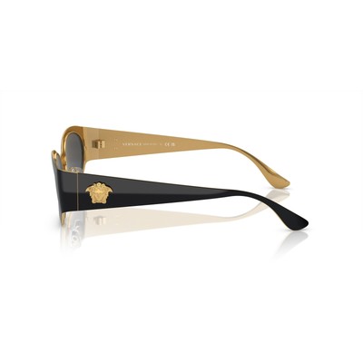 Pre-owned Versace 0ve2263-143387 Black Sunglasses In Gray