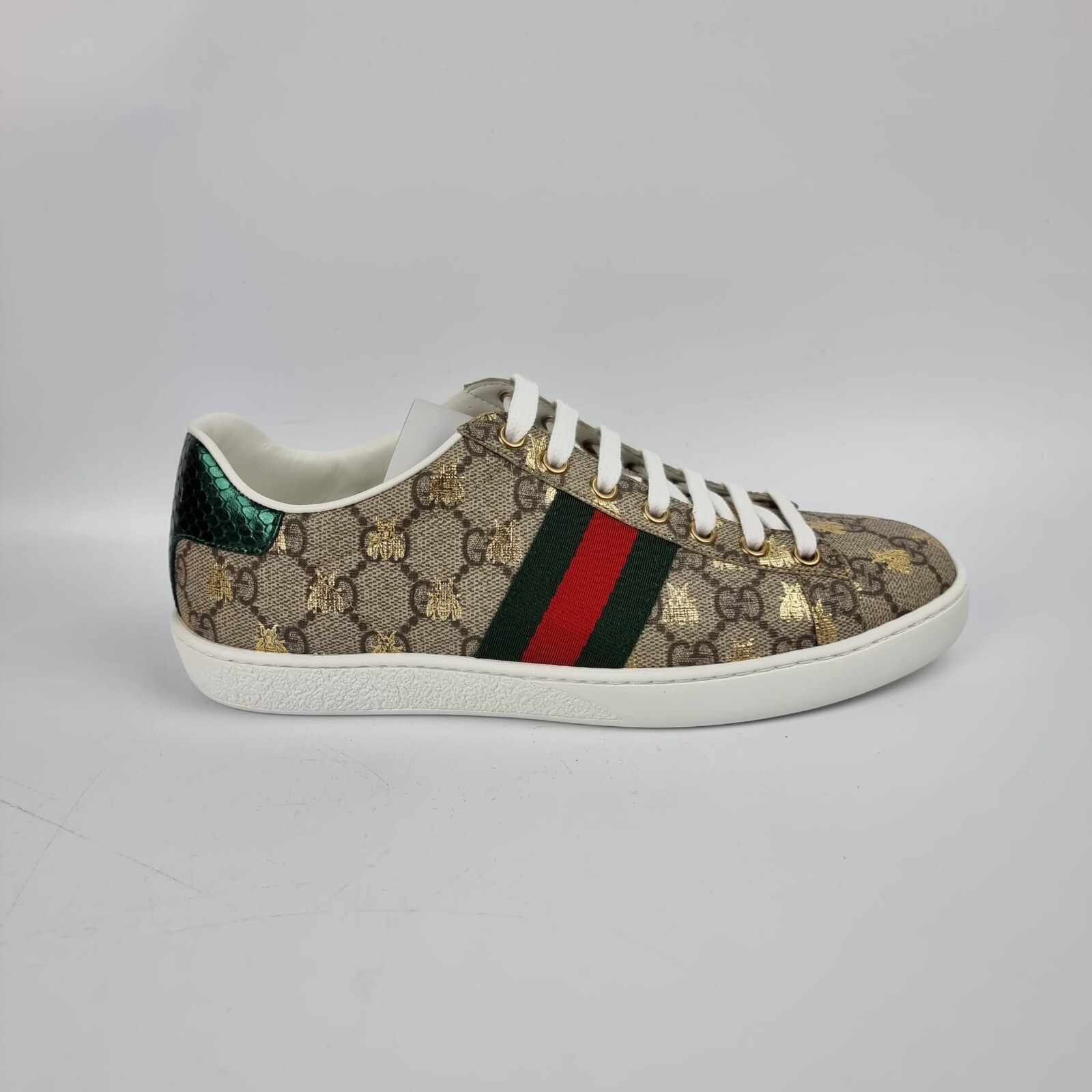Pre-owned Gucci Women's Ace Beige Gg Sneakers