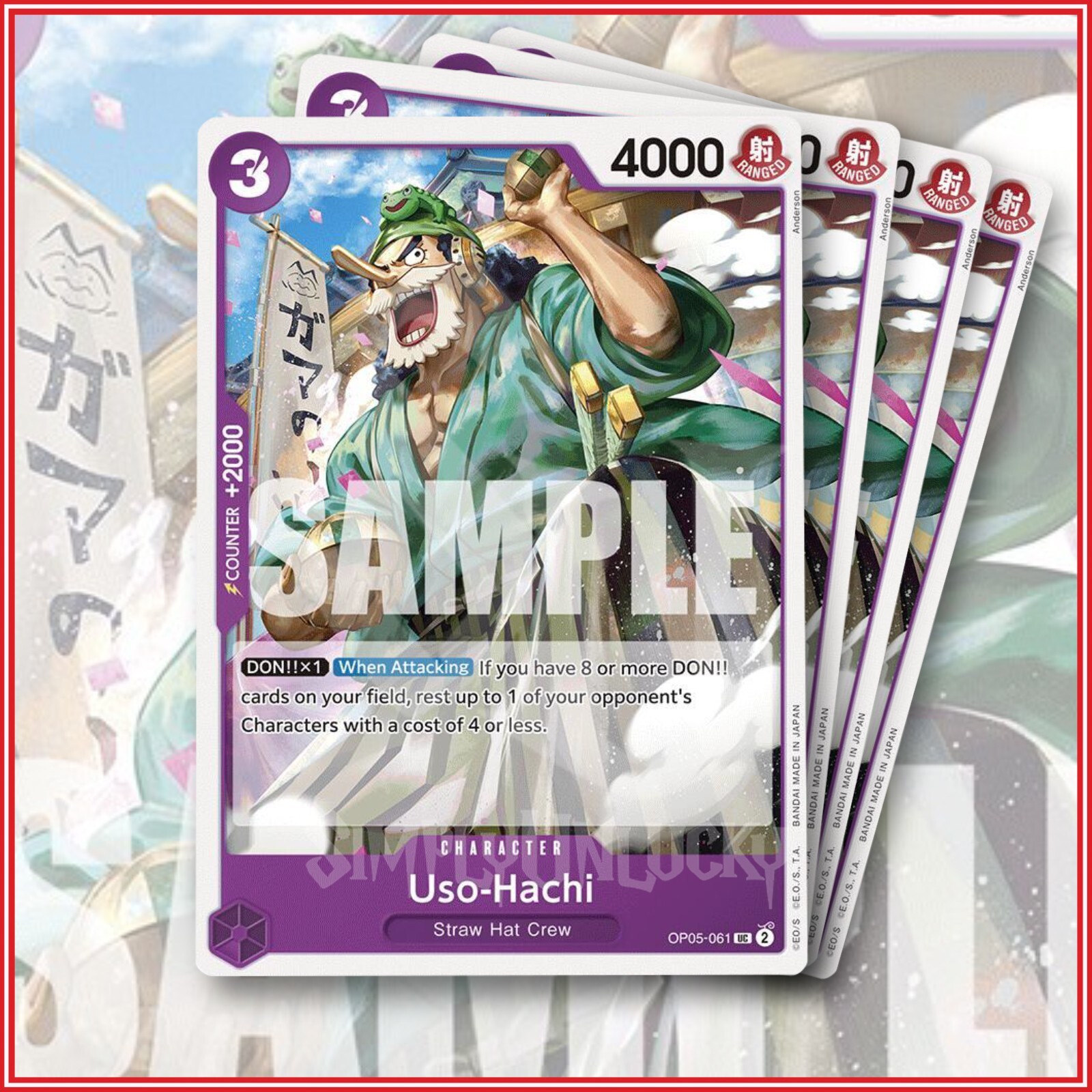 ONE PIECE TCG: Uso-Hachi ST18 OP05-067 Uncommon x4 PURPLE