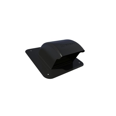 InOvate DryerJack Low Profile Roof Vent with Roof Neck (Black) Black