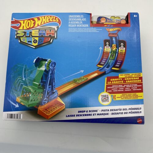 Hot Wheels Steam Drop Score Trick Track Action Play Set New In Box Sealed