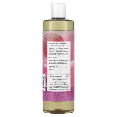 Heritage Store Castor Oil 16 fl oz 480 ml Cruelty-Free, EcoFriendly, Hexane-Free