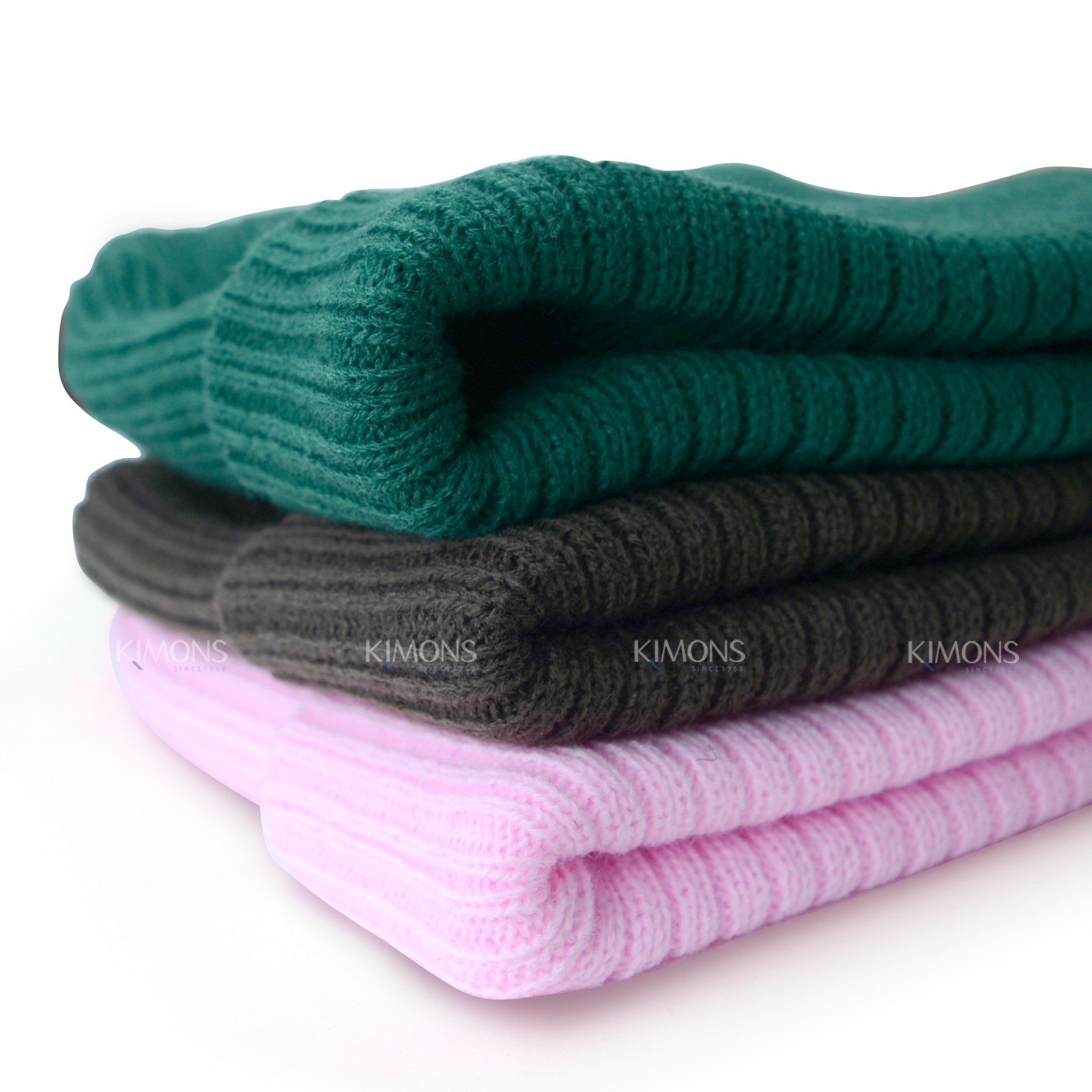 Ribbed Thick Beanie Plain Knit Cuff Ski Cap Skull Hat Warm Solid Color Winter C