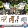 Tudomro 4 Pcs Outdoor Plastic Chair Cover Waterproof Armchair Clear Dust Proof Plastic Couch Cover for Furniture Sofa Chair Couch Recliner Furniture Storage and Moving, 37 x 30 x 30 Inch