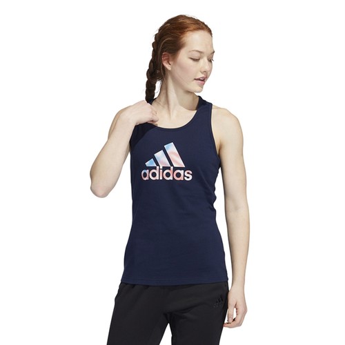 

Женская майка adidas Americana с графическим рисунком, темно-синий цвет, Collegiate navy