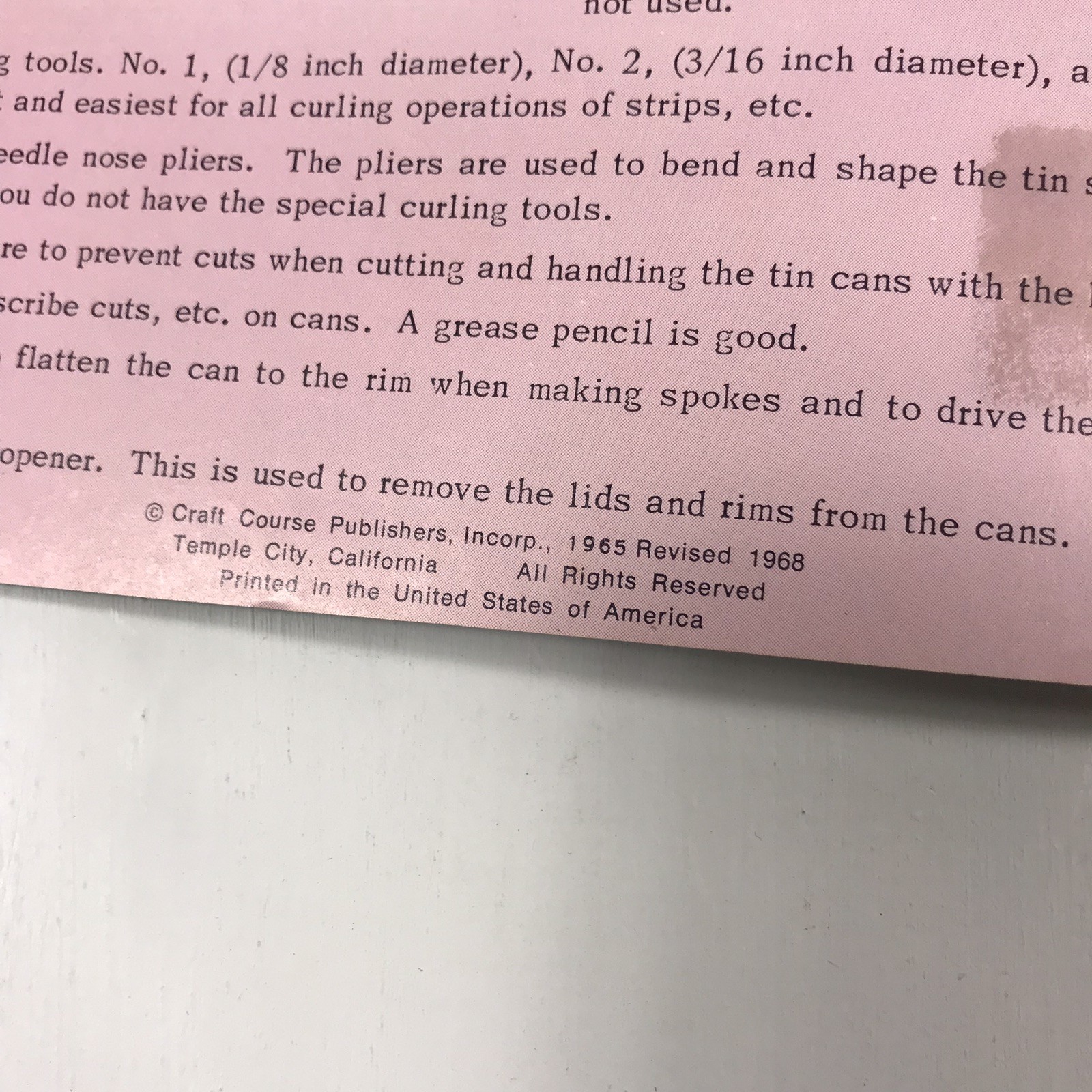 Vintage 1960s Magic With Tin Cans Craft Magazine Guide Book Tree Wreath Create