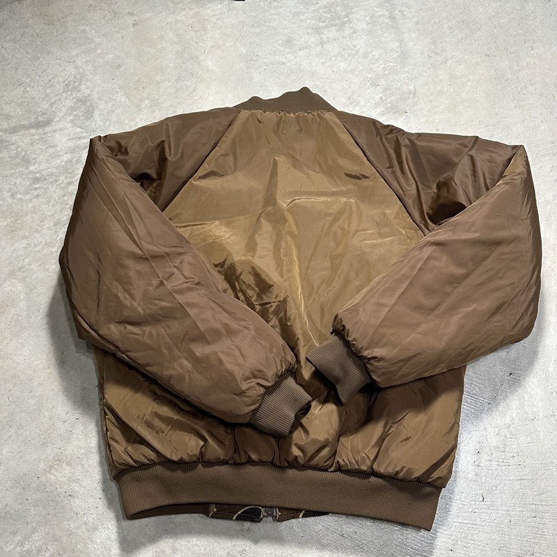 VTG COLUMBIA Reversible Duck Camo Brown Puffer Jacket Men&rsquo;s MEDIUM Full Zip