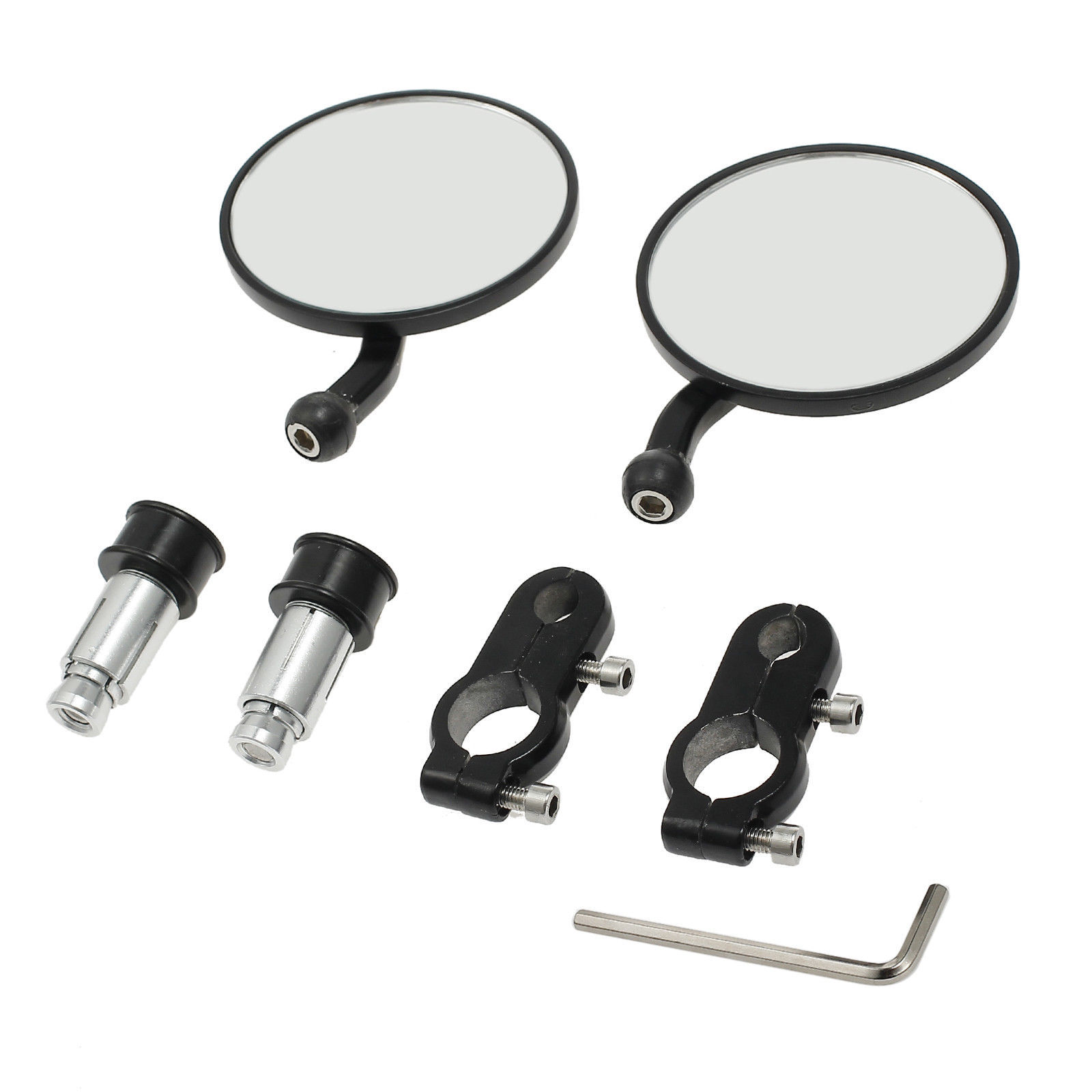 Motorcycle Round Black 7/8" Handlebar End Side Mirrors Custom for Suzuki DRZ 400