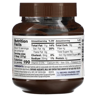 Hazelnut Spread, Milk Chocolatey Hazelnut, 13 oz (369 g)