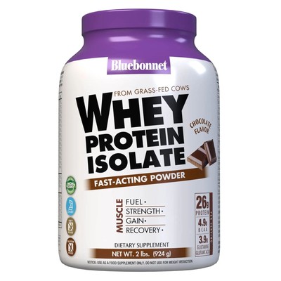 Bluebonnet Whey Protein Isolate Powder Chocolate 2 фунта