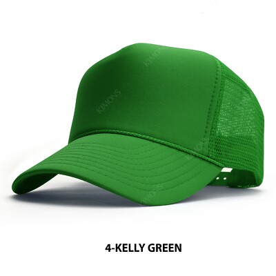 Trucker Hat Foam Mesh Baseball Cap Snapback Adjustable Plain Solid Men Hats Caps