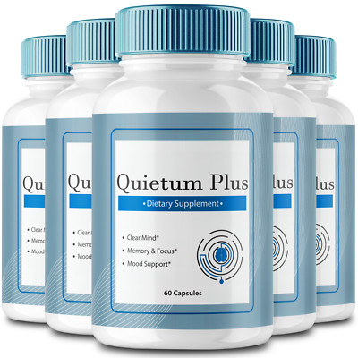 Quietum Plus Tinnitus Relief Supplement Reduce Ear Ringing Advanced Formu 5 Pack