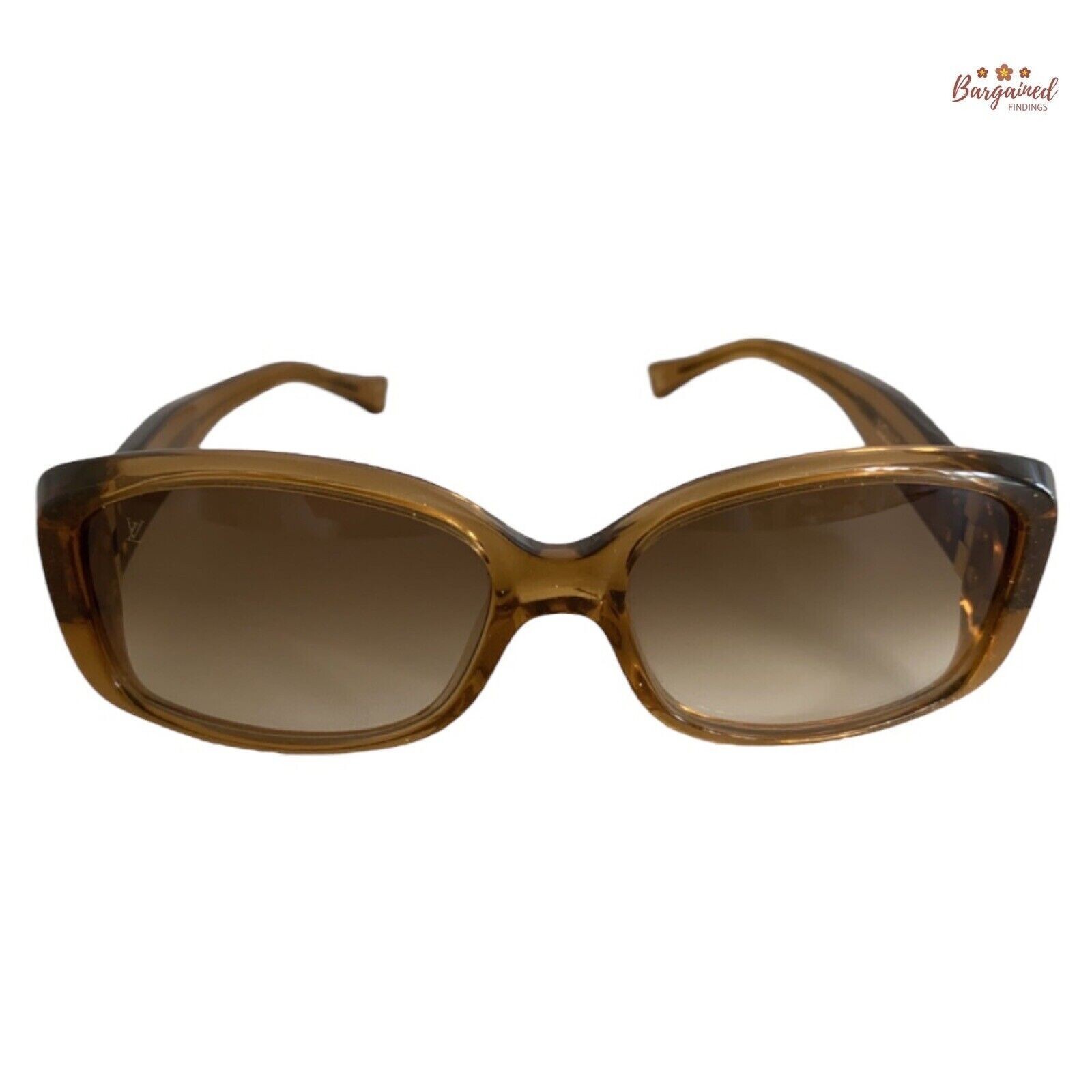 Authentic LOUIS VUITTON Gold Speckling Acetate Frame Soupcon