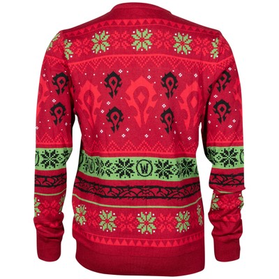 FANATICS WORLD OF WARCRAFT E-SPORTS GAMING UGLY HOLIDAY SWEATER SWEATSHIRT JNX HORDE