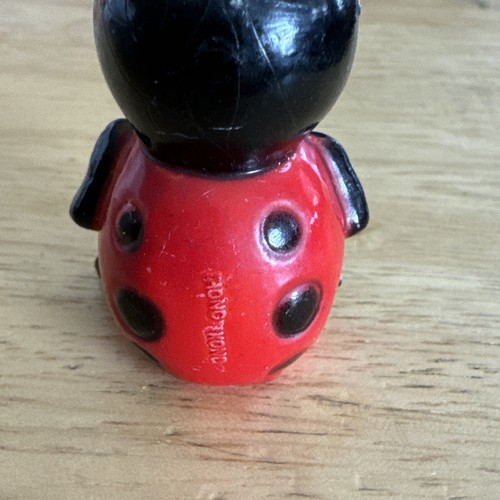 VTG Josef Originals Anthropomorphic Lady Bug 1960's Plastic Hong Kong Figurine