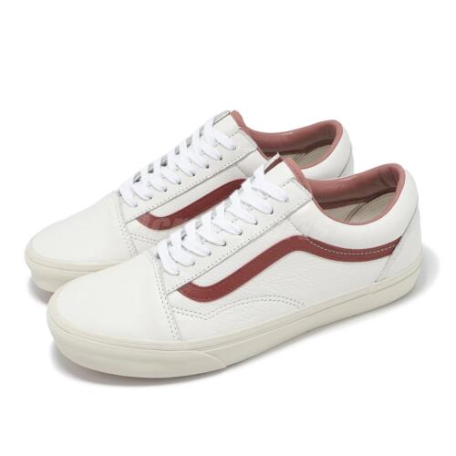 Vans Old Skool Премиум кожа Белый Красновато коричневый Мужская унисекс Повседневная VN0007NT7BF