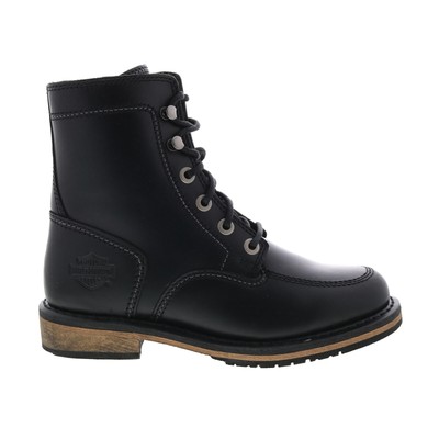 

Harley-Davidson Henna 5 Lace D84680 Женские черные кожаные мотоботы 9, Черный, Harley-Davidson Henna 5" Lace