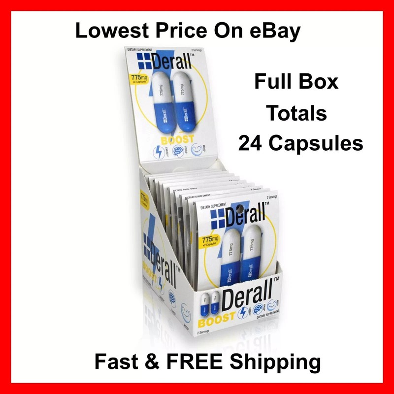 Derall Boost Powerful Energy - Mental Focus 775mg - 24