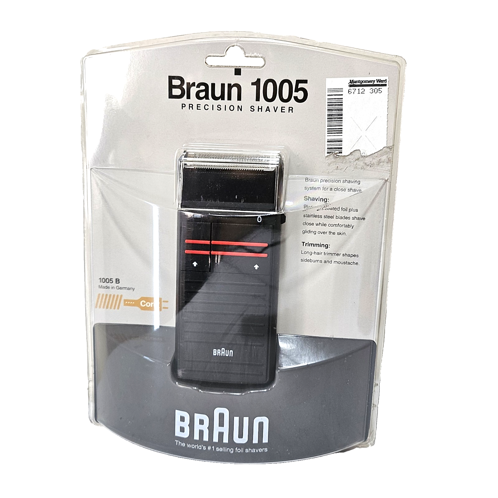 VTG Braun 1005B Precision Shaver Dual Voltage Made In Germany