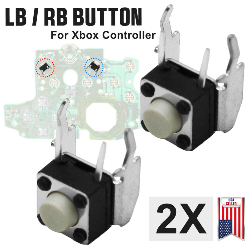 2X LB RB Bumper Micro Button Switch For Xbox One / Elite / Series X S Controller
