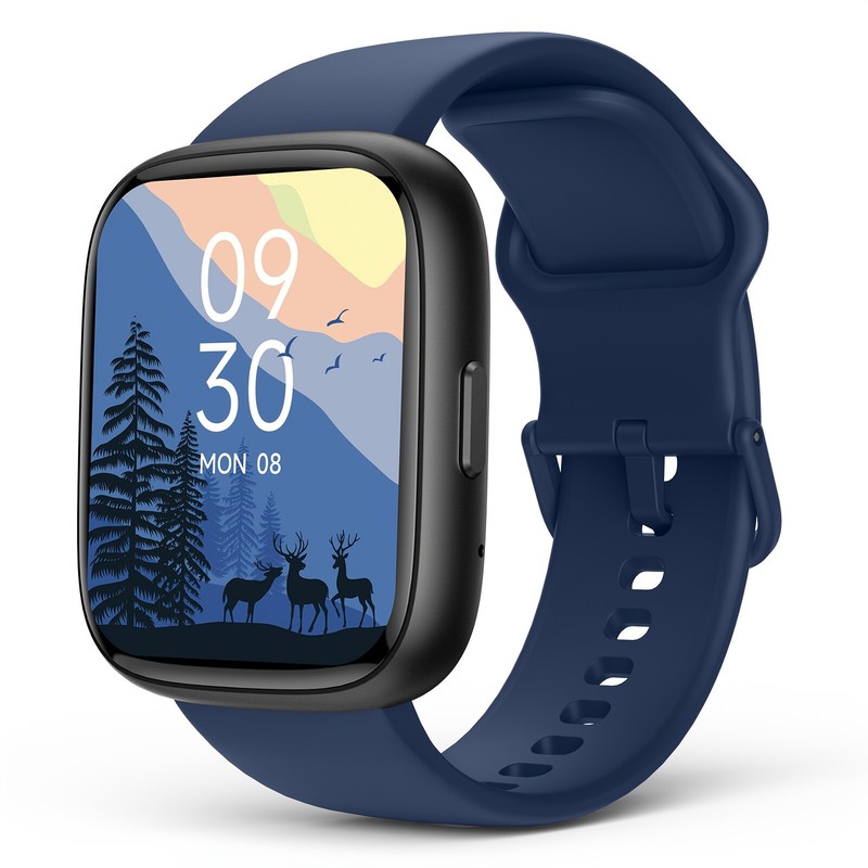 Wearable Technology: Blue Smartwatch with Alexa