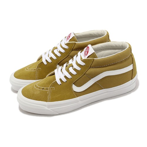 Vans Vault OG Sk8-Mid LX Табачный коричневый белый Мужская повседневная обувь унисекс VN0A4BVCN2X