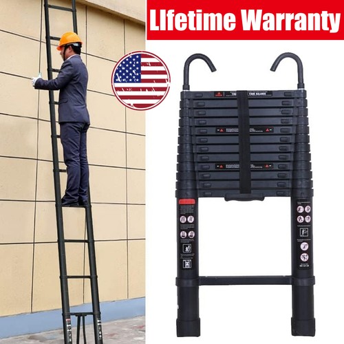 6.2M Aluminium Telescopic Ladder Extndable Steps & Strong Ho