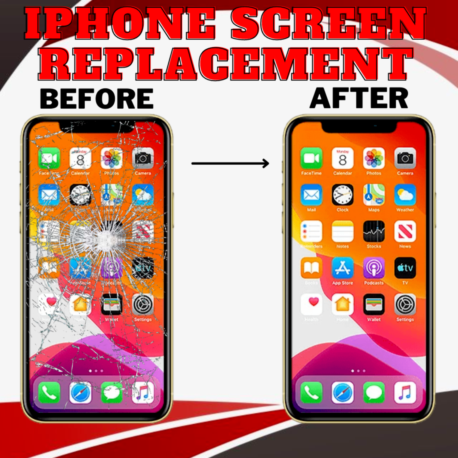 Apple iPhone 12 Pro Max Cracked Glass Broken LCD Screen
