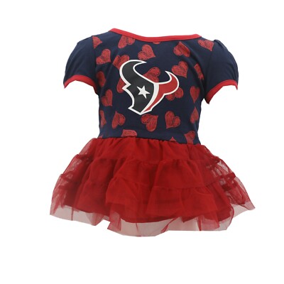 Houston Texans Official NFL Apparel Baby Infant Size Dress with Skirt New Tags