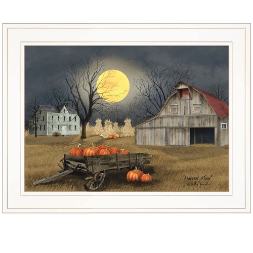 Рисунок на стене кухни Harvest Moon 5 в белой рамке с принтом на стену для кухни